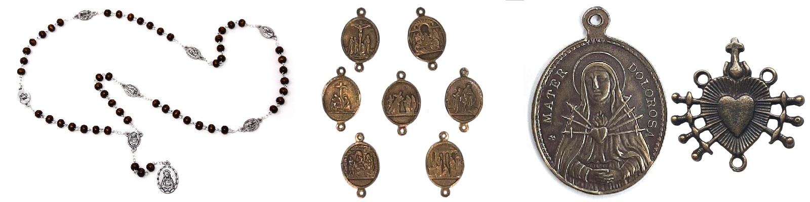 Chapelet servite des Sept Douleurs avec médaillons